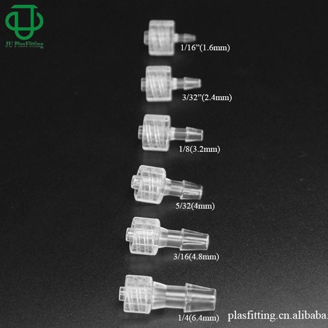 Plastic Luer Tight Female Luer Thread to 1/4" (6.4mm) ID Tubing Luer Lock Connector Hose Barb Fitting