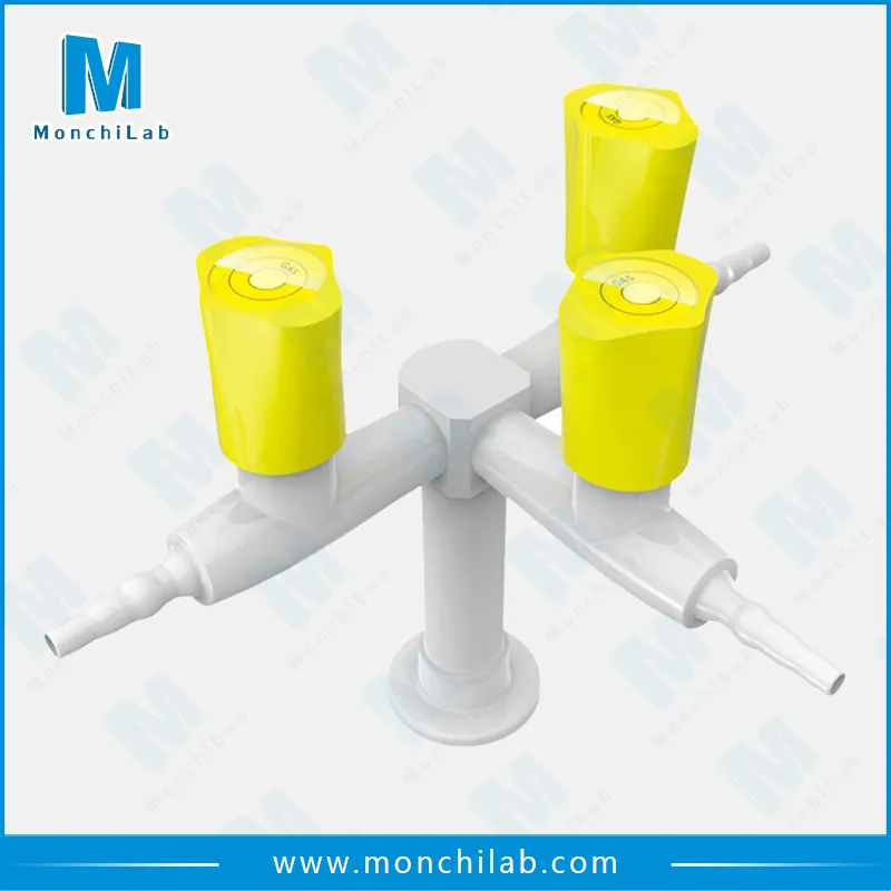 Conexão de Gás de Saída Tripla de Laboratório